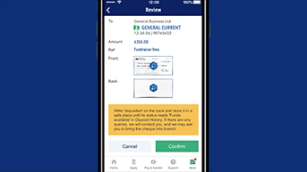 Review the detail and if correct simply tap 'Confirm'.