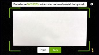 Tap 'Back of cheque'. Repeat the process for the reverse of the cheque – even if it’s blank.