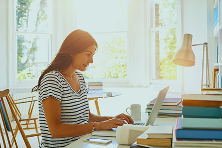 Person working from home