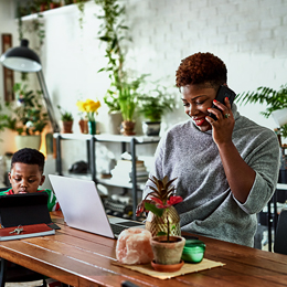 image of someone working from home