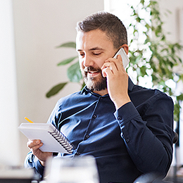image of someone on the phone