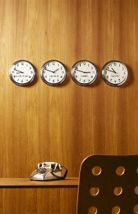 Clocks on a wall