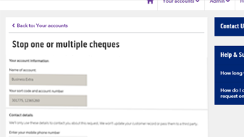 Complete the required form. Your account details will be completed already.